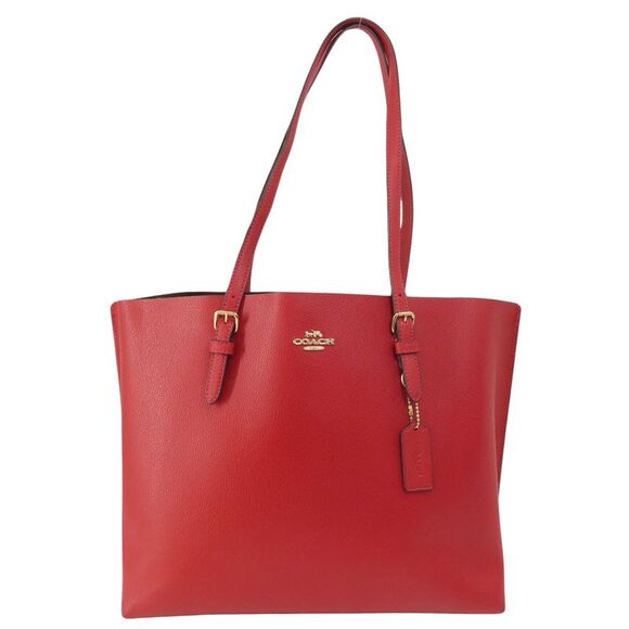 Coach Handbags - Coach Mollie Red Leather Tote Bag (Pre-Owned)